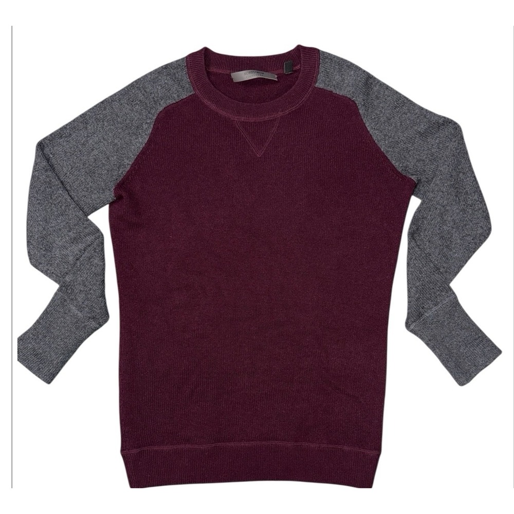 Nordstrom Signature 100% Cashmere Two‑Tone Crewneck Sweater — Men's‎ Small